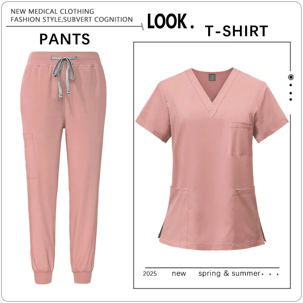 Clinic Workwear Unisex Medical Nurse Scrub Set