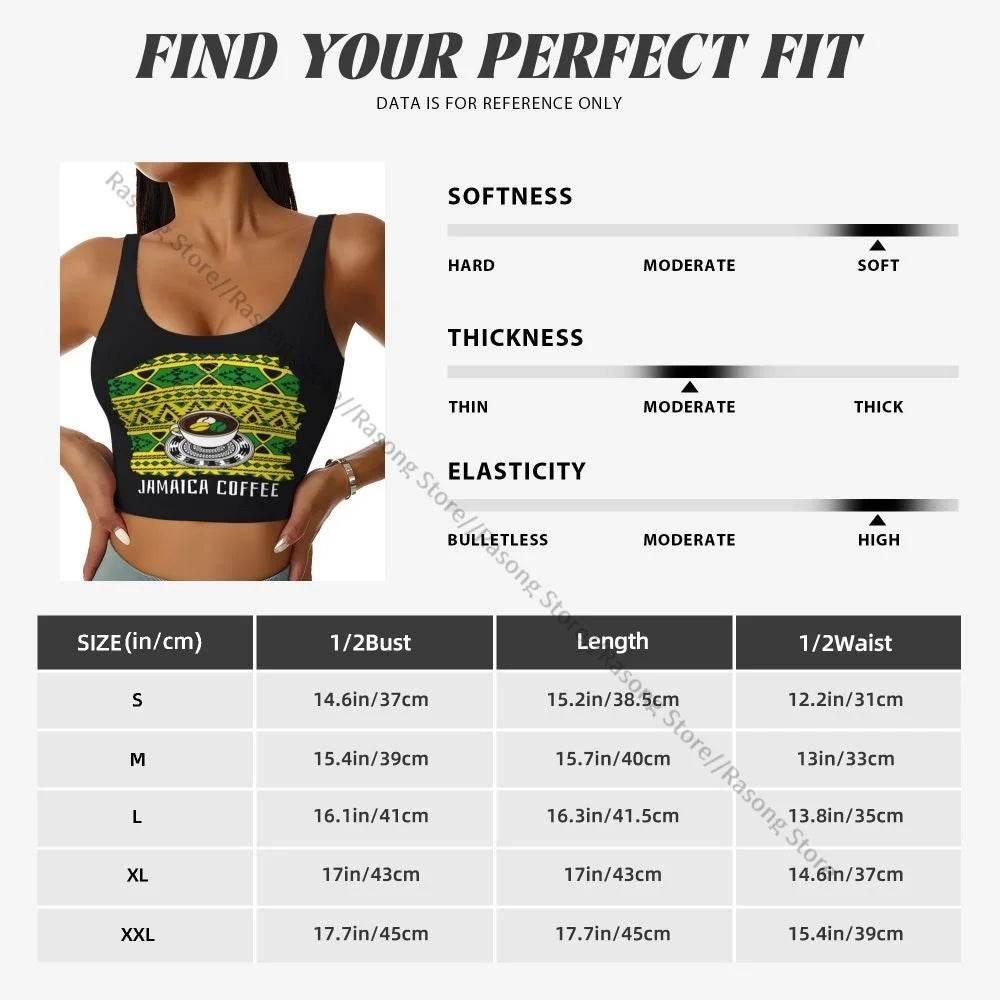 Sports Bra Women Running Yoga Clothes Vest Jamaica Kingdom Flag Gathering Fitness Vest - Empire P.E