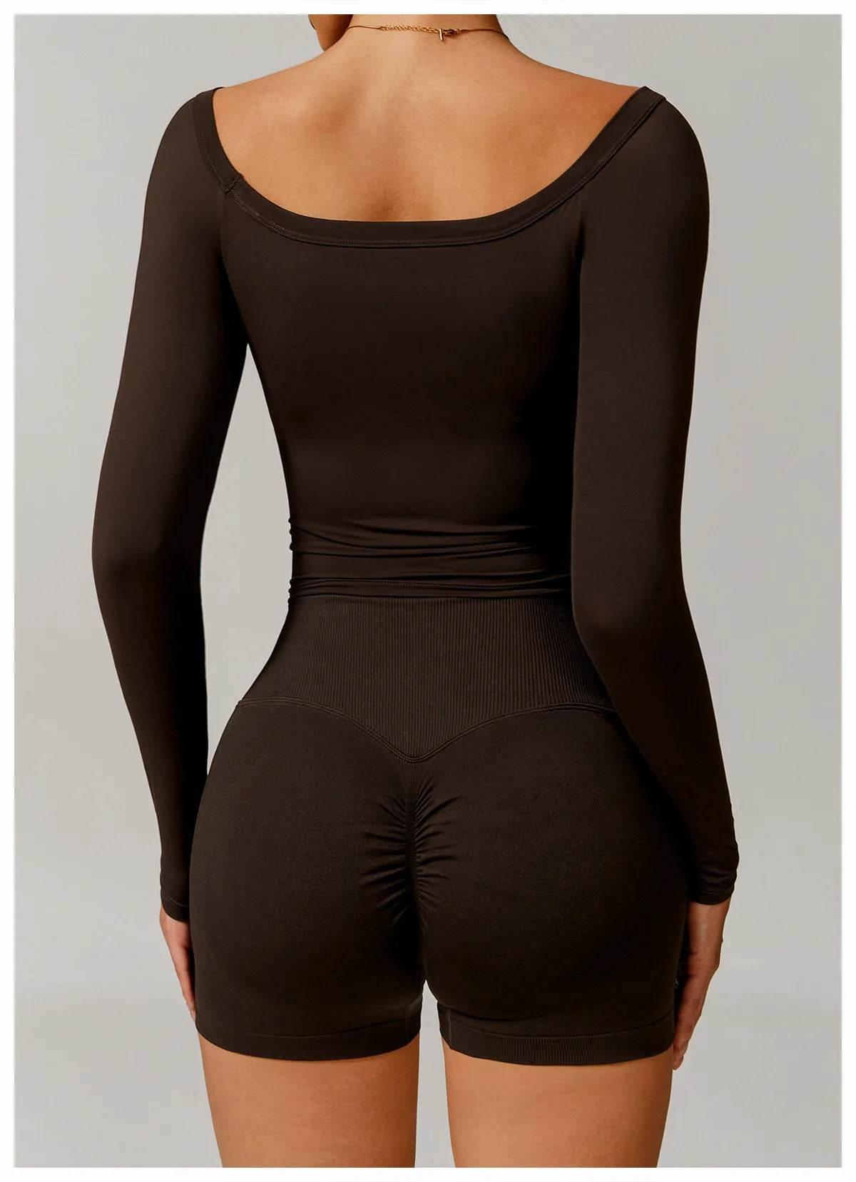 Women Yoga Shirts Crop Tops Long Sleeves Shirts for Women Yoga Sports Fitness Gym Clothing Running Workout Tops Sports Shirts - Empire P.E