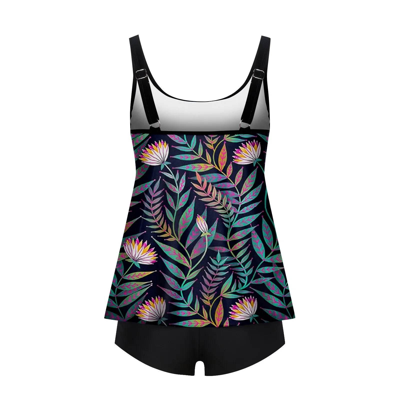 2024 Personality Popular Women's Swimsuit Sexy Printed Vest Shorts Swimsuit Two-Piece Set Soft And Comfortable Swimwear - Empire P.E