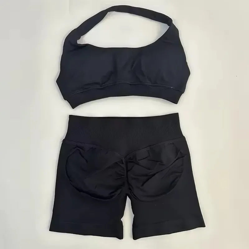 Sports Shorts Set 2 Pieces Seamless Yoga Set - Empire P.E