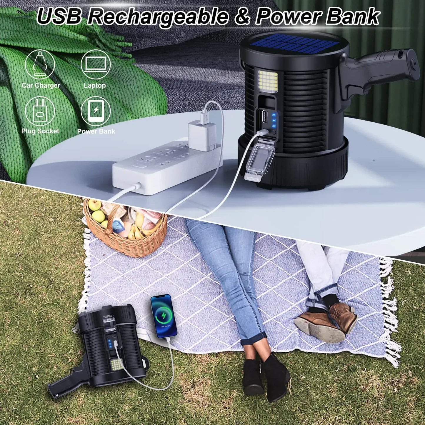 Rechargeable Spotlight 900000 Lumens Led Spot Lights