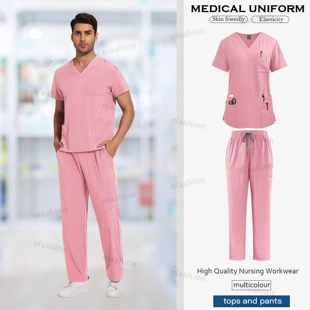 Scrubs Set Anti-Wrinkle Medical Surgical Scrub Uniform Men Women - Empire P.E