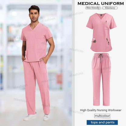 Scrubs Set Anti-Wrinkle Medical Surgical Scrub Uniform Men Women - Empire P.E