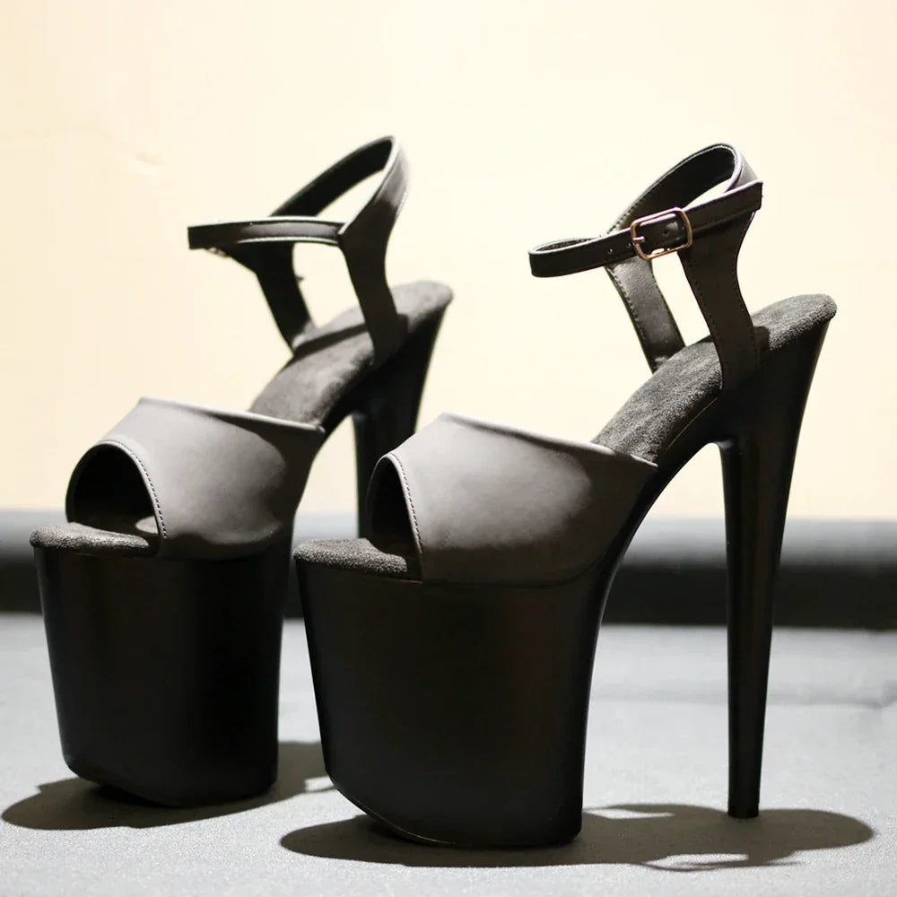 Extreme Black Paint Baking Process High Heel 20CM Heels - Empire P.E