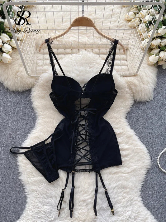 Strap Lace Up Porn Sensual Underwear Suits - Empire P.E