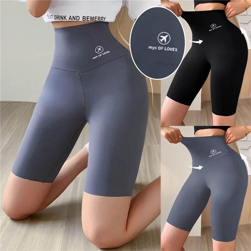 Sports Short Leggings Gym Fitness Push Up Shorts Women Yoga Slim Fit Half Pants Elastic High Waist Summer Thin Workout Tights - Empire P.E