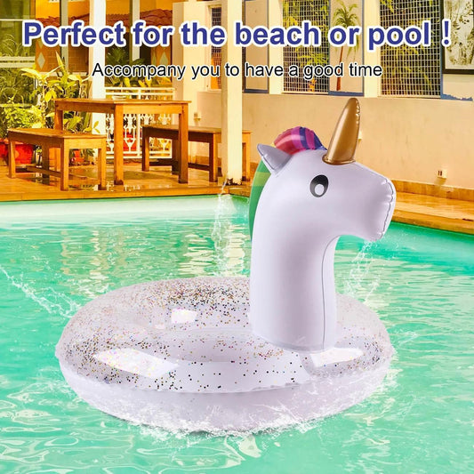1PC Unicorn Shaped Pool Floats, Adult Summer Thick Swimming Ring, Suitable For Summer Pool Party Armpit Ring. - Empire P.E