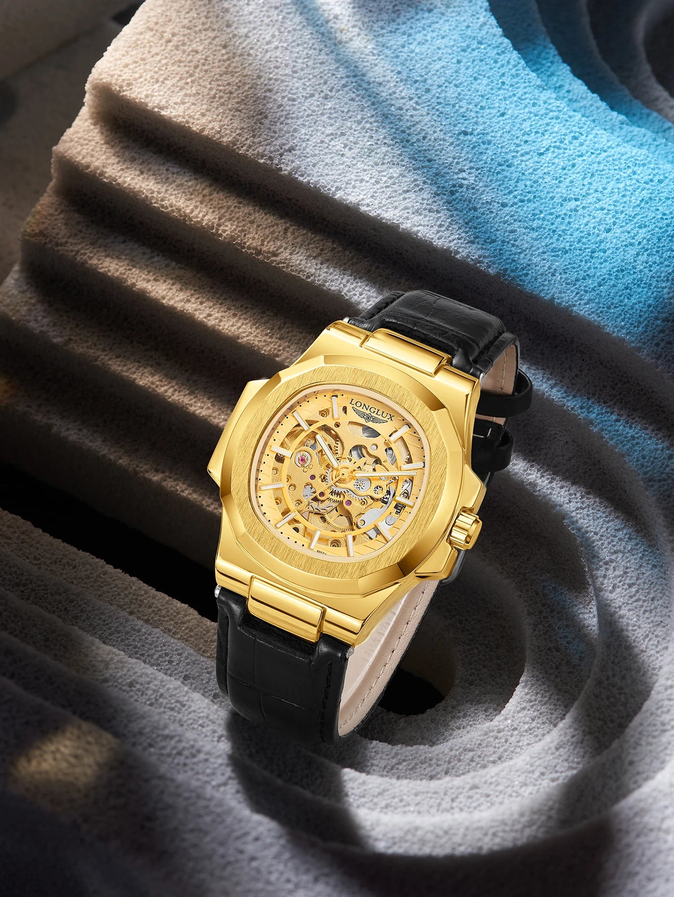 Men's Automatic Mechanical Leather Watch