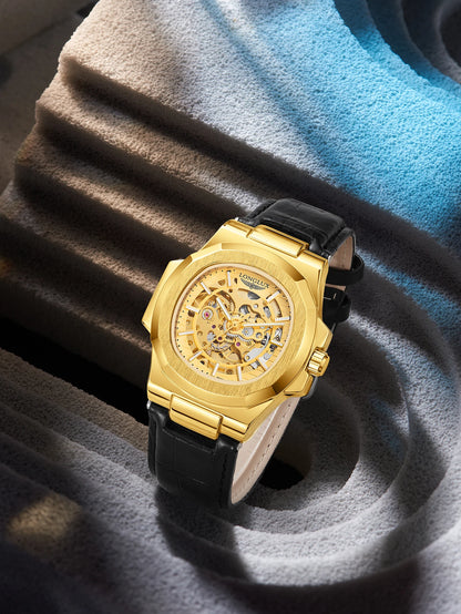 Men's Automatic Mechanical Leather Watch