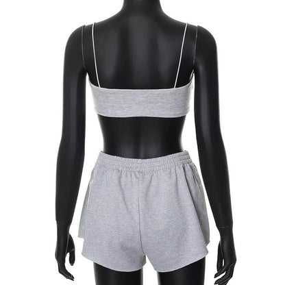 2025 New Sport Wear High Street Track Suits Sweatshirt Shorts Sets New Matching Sets 3 Pieces Set Women's Suits - Empire P.E
