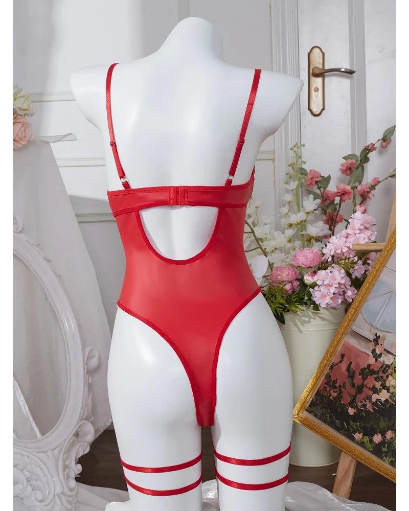Toucheart Sexy Sexy Pajamas Fishnet PU Leather - Empire P.E