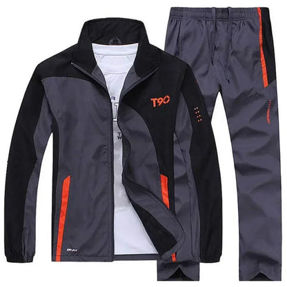 Men's Tracksuit Athletic Sport Casual Full Zip Sweatsuit 2 Pieces - Empire P.E