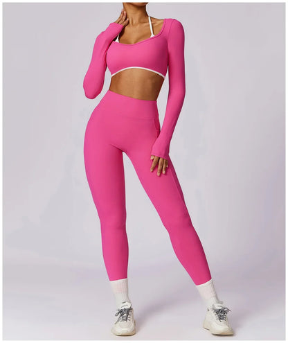 Yoga Set 2PCS Women Sportswear Push Up Workout Clothes - Empire P.E
