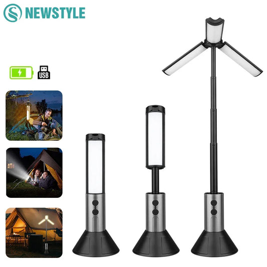 2 in 1 LED Camping Light High Bright Flashlight USB Rechargeable - Empire P.E