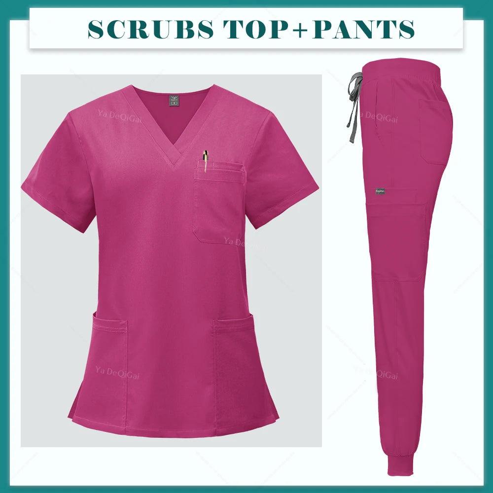 Men Women's Medical Nurse Uniform Surgical Scrubs Set Clinical Nursing Workwear Pet Clothes Lab Suit Veterinaria Spa Accessories - Empire P.E