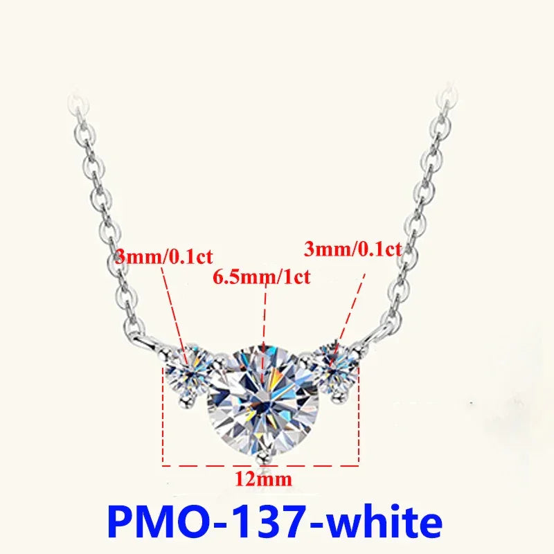 D Color Women Moissanite Pendant s925 Silver Yellow Full Moissanite Necklace - Empire P.E