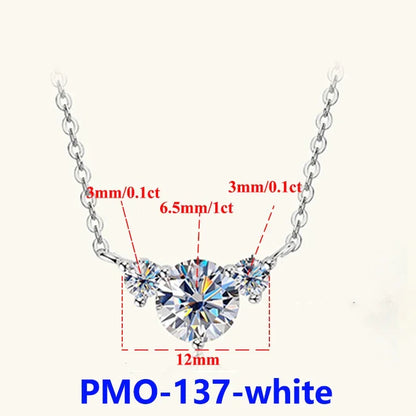 D Color Women Moissanite Pendant s925 Silver Yellow Full Moissanite Necklace - Empire P.E