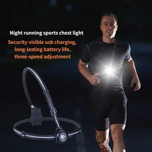 USB Jogging Light LED Chest Light Rear Warning Light
