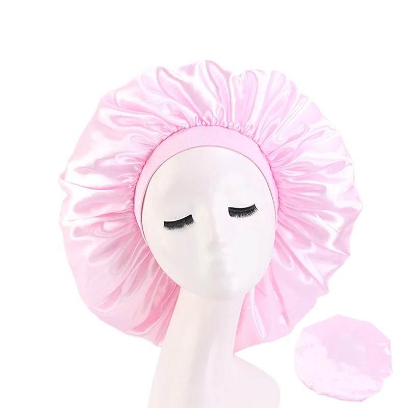 Women Oversized Silky Hair Bonnet Solid Color - Empire P.E