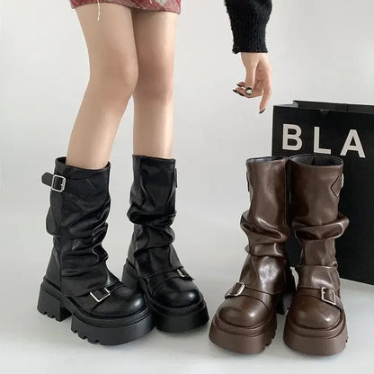 2024 Mid-Calf Women's Boots Platform Modern Boots - Empire P.E