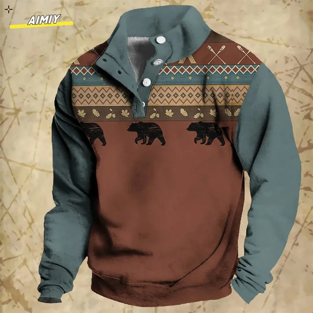 Vintage Men's Hoodie Casual Jacket - Empire P.E