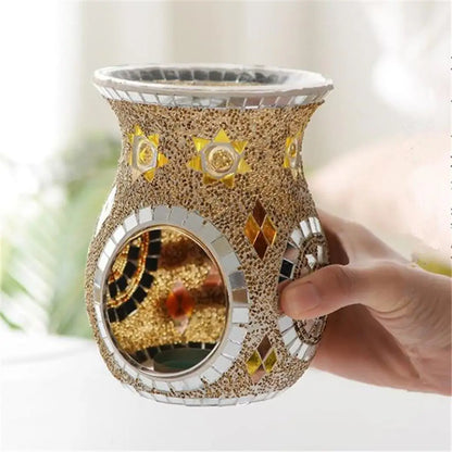 Turkish Style Mosaic Glass Oil Burner Candle Holder