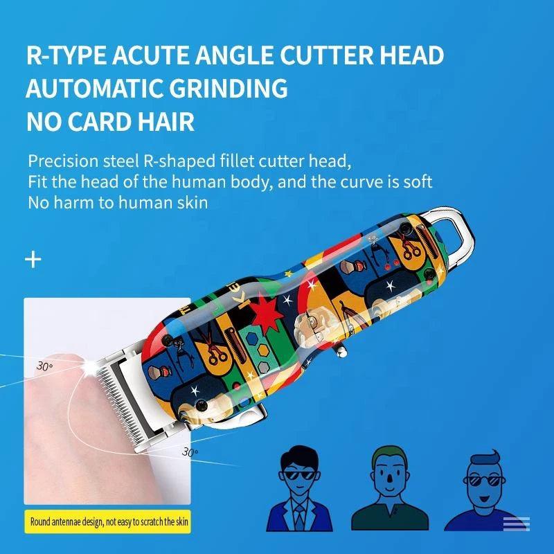 Kemei Rechargeable Graffiti Pattern Electric Hair Clipper Professional - Empire P.E