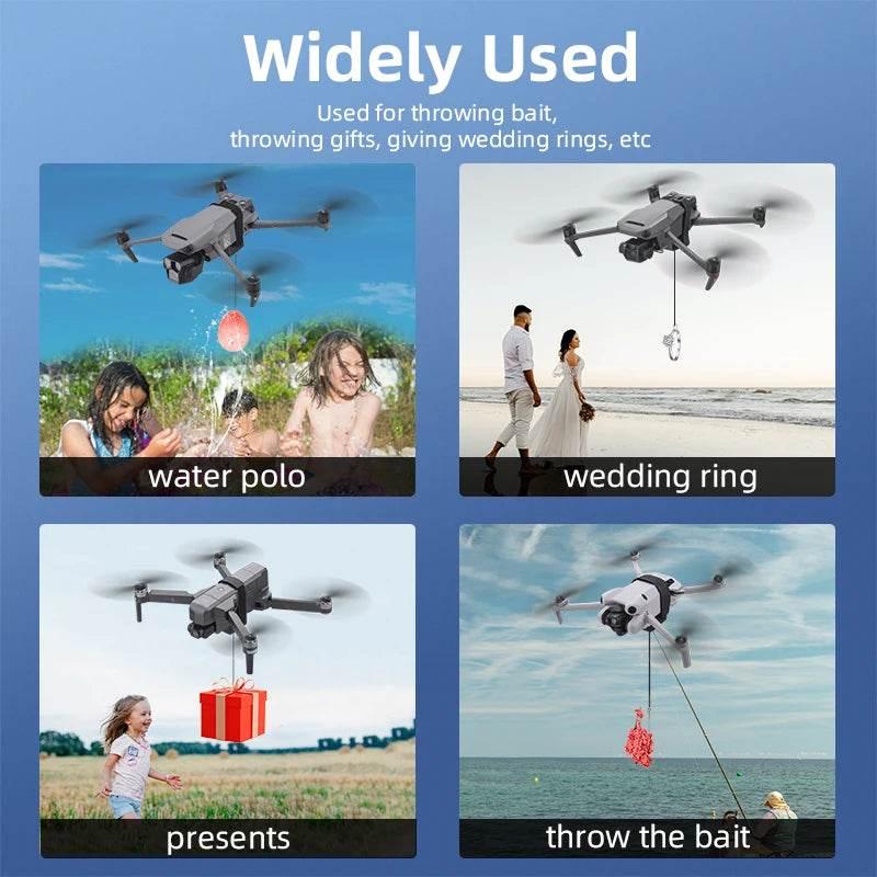 BRDRC Airdrop System for DJI Mini 4K/Mini 4 Pro/Air 3/Mini 3 Pro/Mavic 3/Mavic Pro Drone Thrower Fishing Life Rescue Send Gift - Empire P.E