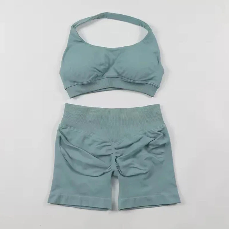 Sports Shorts Set 2 Pieces Seamless Yoga Set - Empire P.E