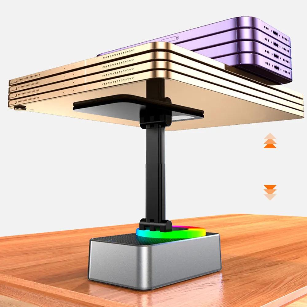 New Cell Phone Holder Stand With Bluetooth Speaker Adjustable Desktop Live Lazy Tablet Bracket Support Portable Wireless Speake - Empire P.E