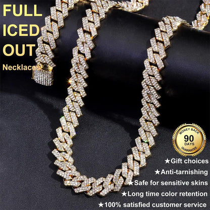 Necklace+Watch+Bracelet Hip Hop 14MM Cuban Link Chain - Empire P.E