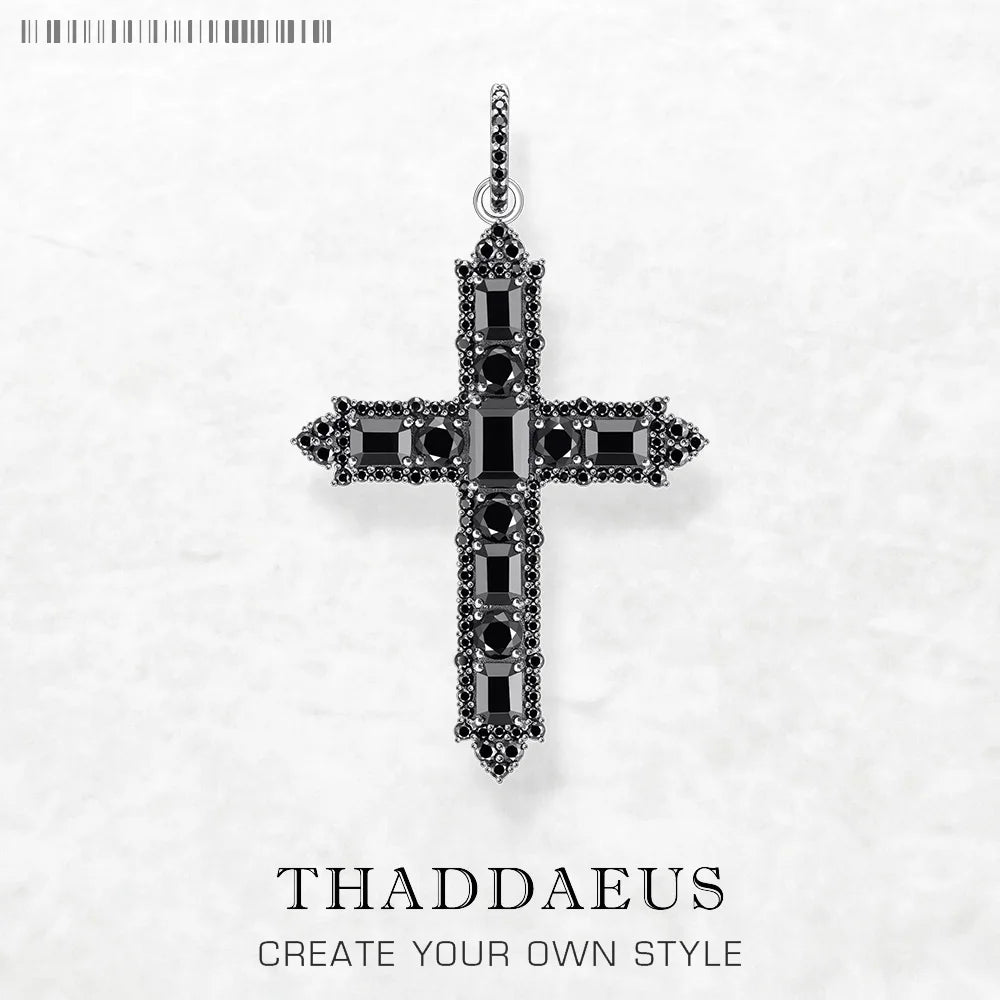Timeless Cross Black Zircon Pendant