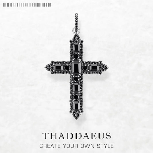 Timeless Cross Black Zircon Pendant