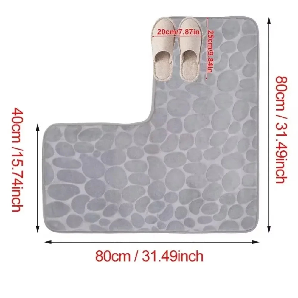 Bathroom Rug L-Shaped Bath Mat - Empire P.E