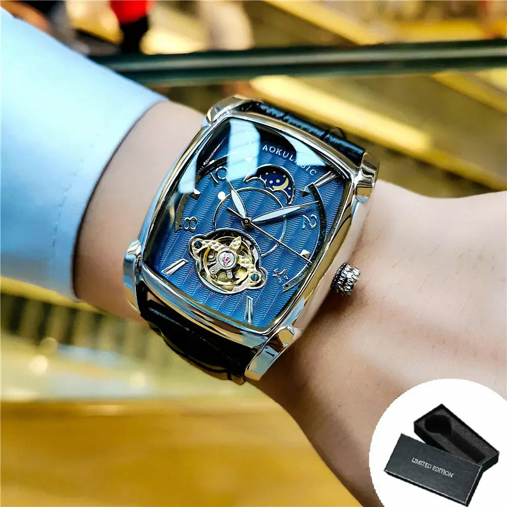 Tonneau Moon Phase Automatic Watch
