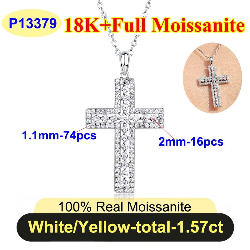 Full Moissanite Diamond Necklace for Women