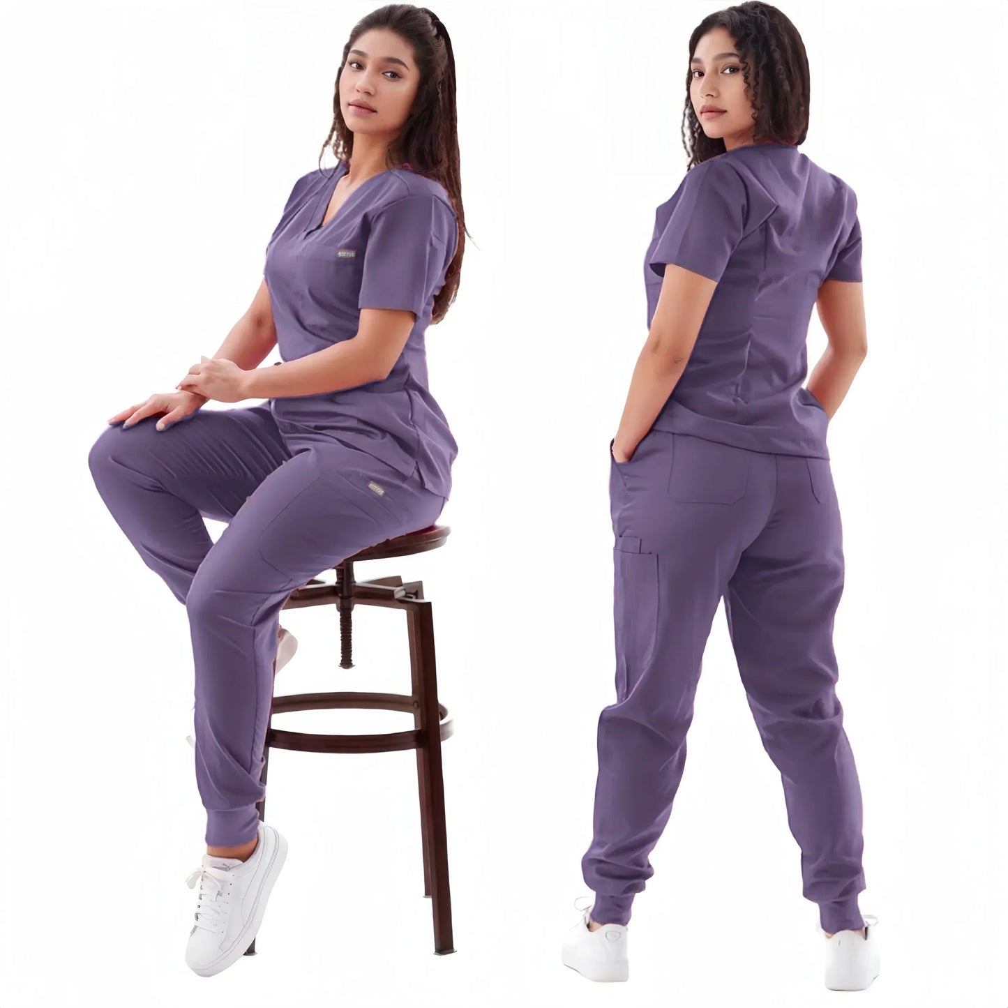 Multicolour Jogger Suit Nurse Scrubs Set