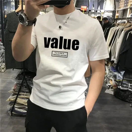 T Shirt for Men Tee Shirts 100% Cotton Streetwear