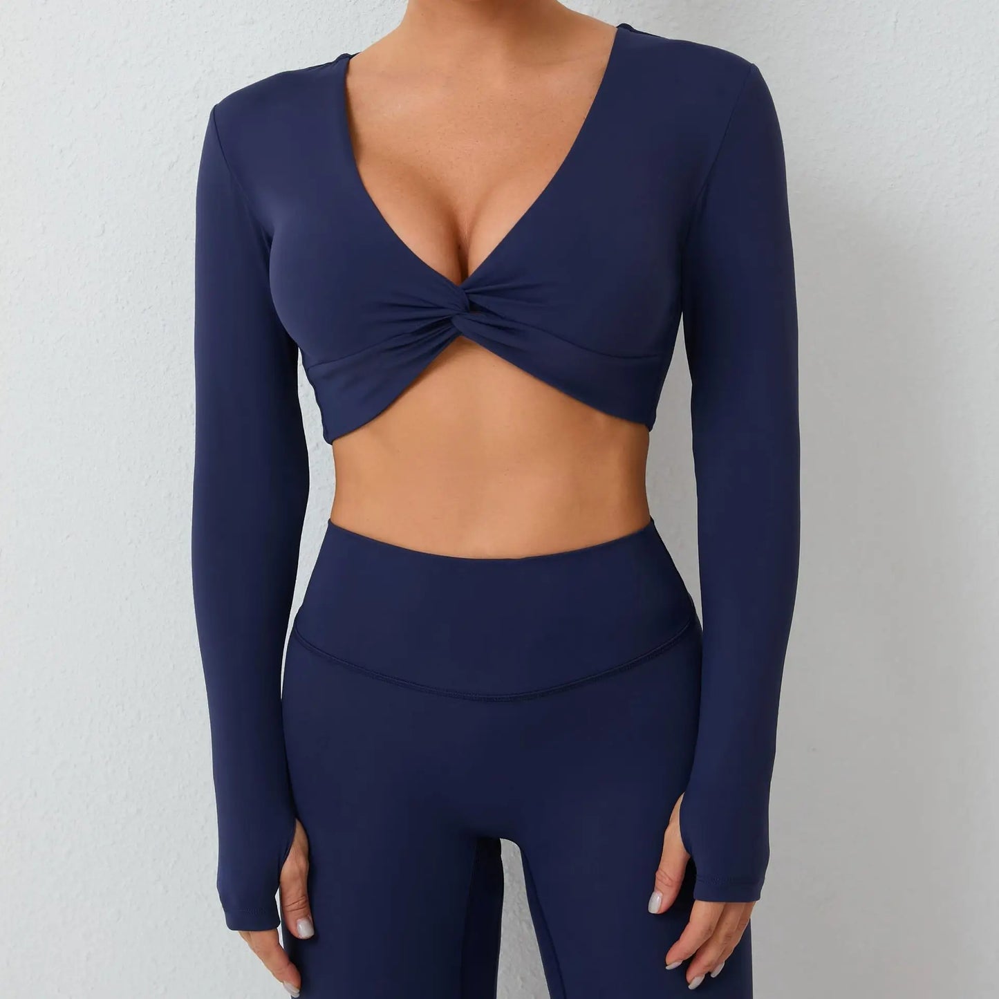 Women's Yoga Crop Top Long Sleeve T-Shirt - Empire P.E