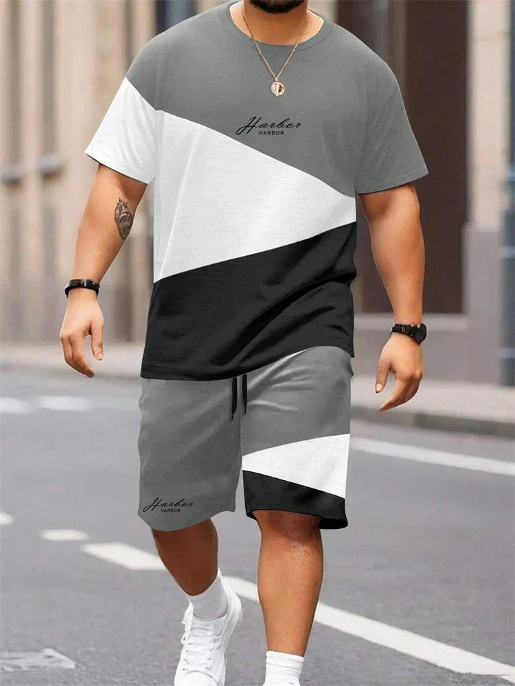 Summer Men Short Sleeved Drawstring Shorts Tracksuit - Empire P.E