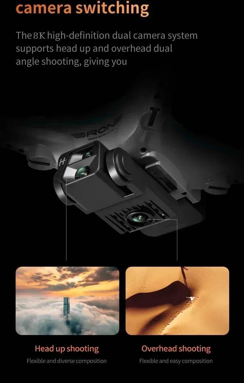 2025 KY102 Drone 8K Professional Dual Camera Brushless Quadcopter Obstacle Avoidance Optical Flow Aerial Drone RC 10000M - Empire P.E