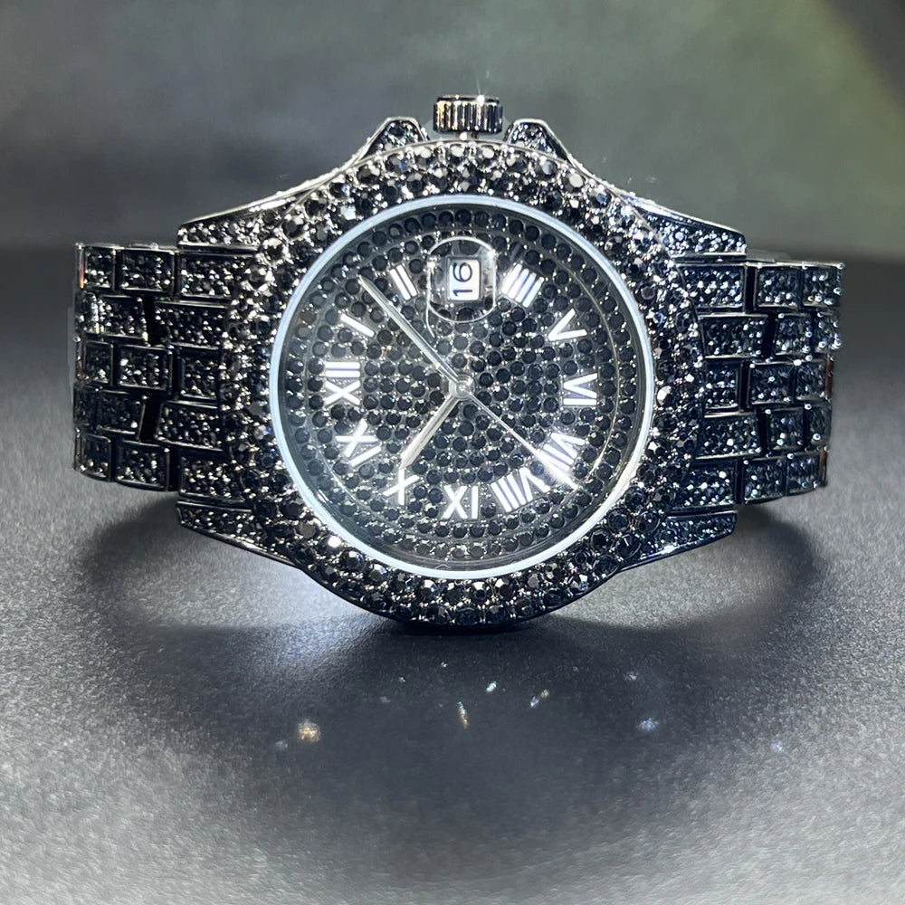 Men's Luxury Gold Hip Hop Diamond Quartz Watches