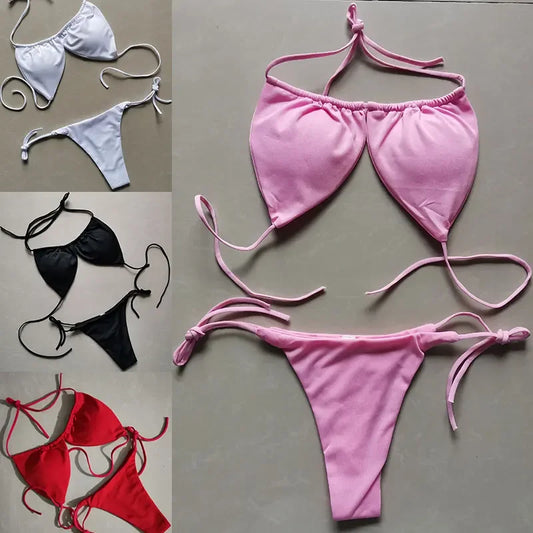 Summer Sexy Bikini set Push-up padded Bra Thong Split Swimwear - Empire P.E