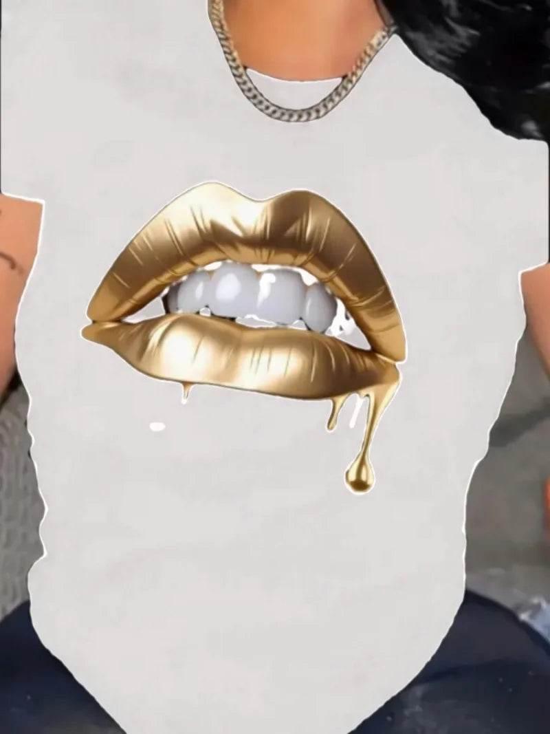 Plus Size New Women T-shirt Vintage Cartoon Graphic Print T-shirt Oversized Women's Trending Clothing Fashion Short Sleeve Shirt - Empire P.E
