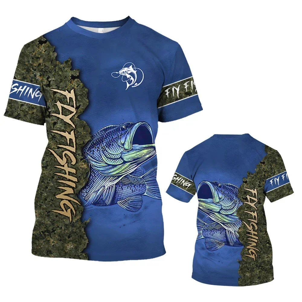 New Fishing Shirt Men's Summer Clothing Fish Graphic - Empire P.E