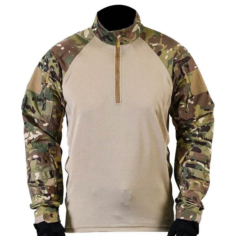 Tactical Shirts Combat Shirt Men Clothing Long Sleeve T-Shirts Breathable Airsoft T-shirt Camo Quick-dry Paintball T-Shirt Tops - Empire P.E