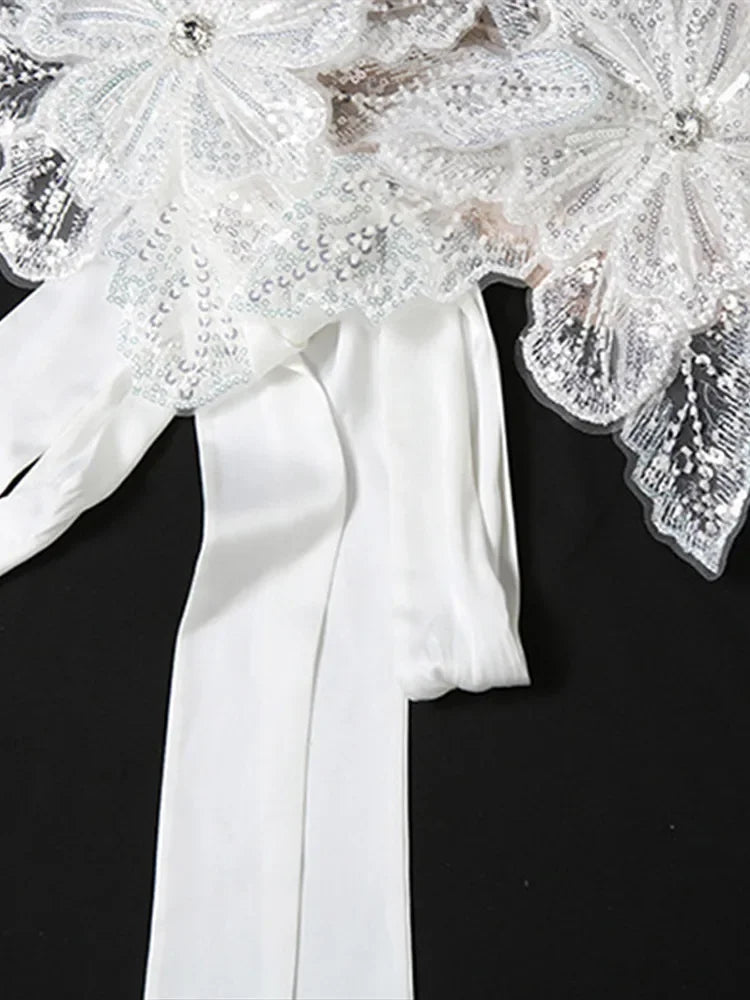 Sexy 3D Flower Vest Skirt Sets - Empire P.E