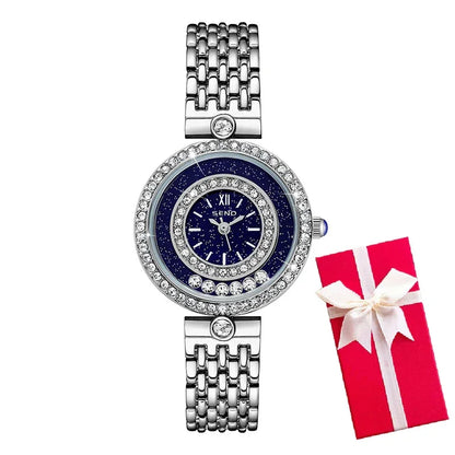 Women's  Silver  Luxury Bracelet Wrist Watches