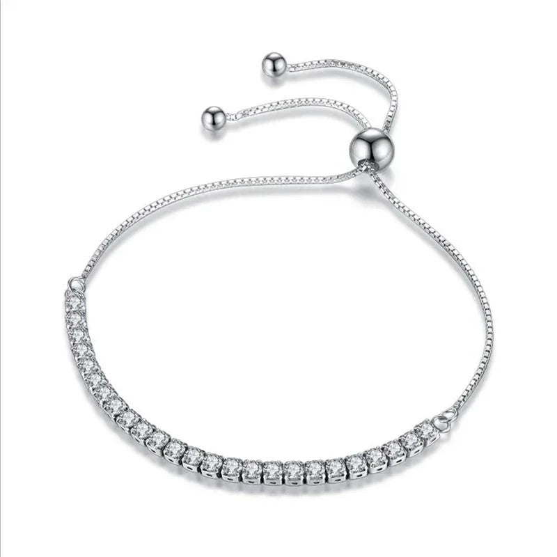 3mm 4mm 5mm 6.5mm Moissanite Tennis Bracelet Original s925 Sterling Silver - Empire P.E